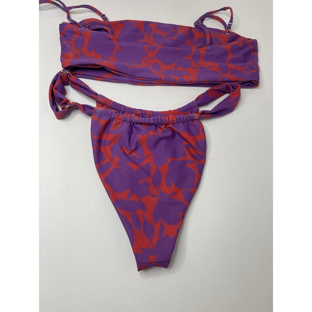 Skatie Purple and Red Abstract Print Bikini - Picture 6 of 9